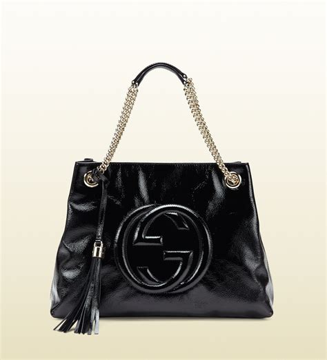 gucci soho patent leather bag